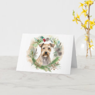 Chesapeake Bay Terrier Weihnachtskranz Festlich Karte