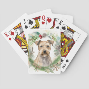 Chesapeake Bay Terrier Weihnachtskranz Festlich Spielkarten