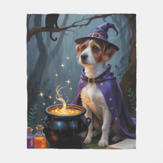 Chesapeake Bay Terrier Whimsical Halloween Fleecedecke (Vorderseite)