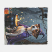 Chesapeake Bay Terrier Whimsical Halloween Fleecedecke (Vorderseite (Horizontal))