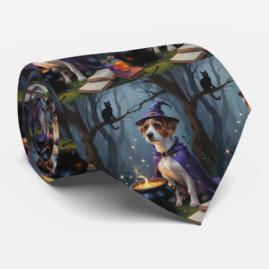 Chesapeake Bay Terrier Whimsical Halloween Krawatte (Gerollt)