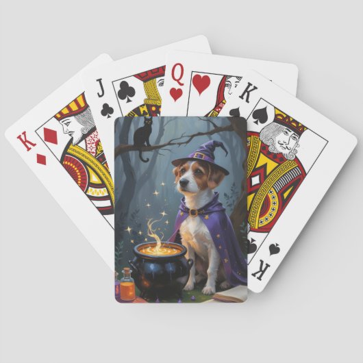 Chesapeake Bay Terrier Whimsical Halloween Spielkarten (Rückseite)