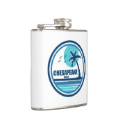 Chesapeake Beach Maryland Palm Tree Birds Flachmann (Rechts)