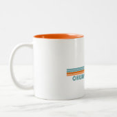 Chesapeake Beach Maryland Sun Palm Trees Zweifarbige Tasse (Links)