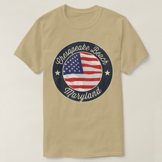 Chesapeake Beach - Patriotic Maryland Souvenir T-S T-Shirt (Design vorne)