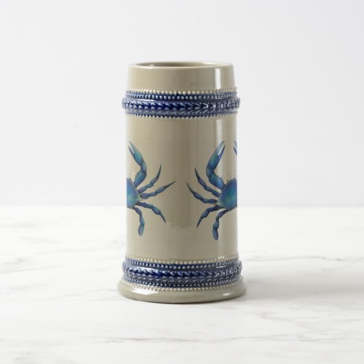 Chesapeake-blaue Krabbe Stein Bierglas (Mittel)