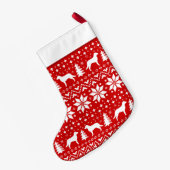 Chesapeake-Bucht-Retriever-Silhouetten Chessies Kleiner Weihnachtsstrumpf (Rückseite (Hängend))