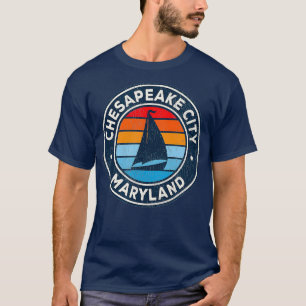 Chesapeake City Maryland Md Vintage-Segelschiff Re T-Shirt