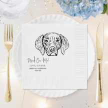 Chesapeake Dog Custom Dog Wedding Napkins
