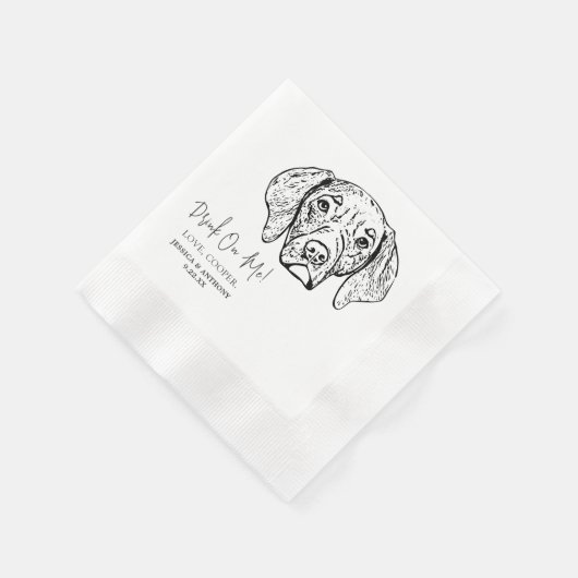 Chesapeake Dog Custom Dog Wedding Napkins Serviette (Ecke)