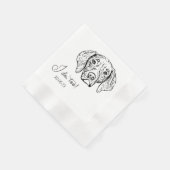 Chesapeake Dog I do to Custom Dog Wedding Napkins Serviette (Ecke)