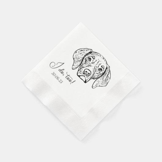 Chesapeake Dog I do to Custom Dog Wedding Napkins Serviette (Ecke)