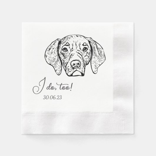 Chesapeake Dog I do to Custom Dog Wedding Napkins Serviette (Vorderseite)