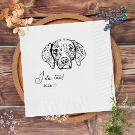 Chesapeake Dog I do to Custom Dog Wedding Napkins Serviette
