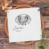 Chesapeake Dog I do to Custom Dog Wedding Napkins Serviette