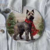 Chesapeake Dog in Schnee Weihnachten Button (Beispiel)
