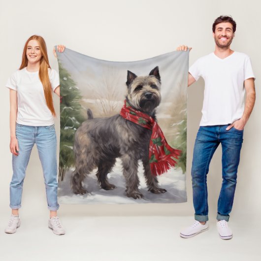 Chesapeake Dog in Schnee Weihnachten Fleecedecke (Beispiel)