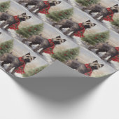 Chesapeake Dog in Schnee Weihnachten Geschenkpapier (Ecke)