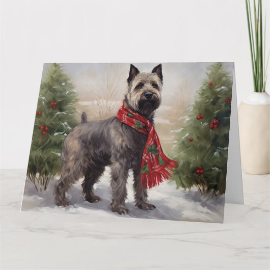 Chesapeake Dog in Schnee Weihnachten Karte (Vorderseite)