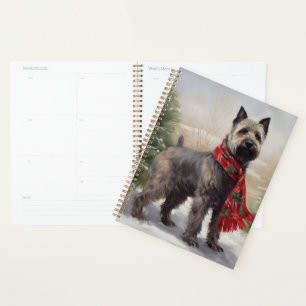 Chesapeake Dog in Schnee Weihnachten Planer