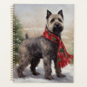 Chesapeake Dog in Schnee Weihnachten Planer (Vorderseite)