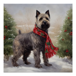 Chesapeake Dog in Schnee Weihnachten Poster