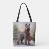 Chesapeake Dog in Schnee Weihnachten Tasche (Rückseite)