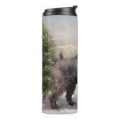 Chesapeake Dog in Schnee Weihnachten Thermosbecher (Nach links gedreht)