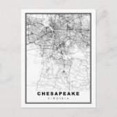 Chesapeake Map Feiertagspostkarte (Vorderseite)