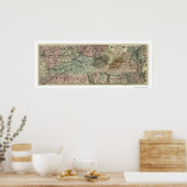 Chesapeake & Ohio Bahnkarte 1873 Poster (Küche)