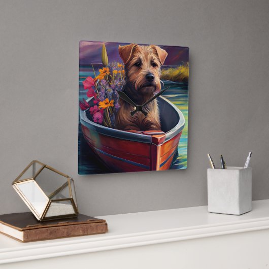 Chesapeake on a Paddle: Ein Landschaftliches Abent Quadratische Wanduhr (Büro)