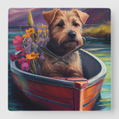 Chesapeake on a Paddle: Ein Landschaftliches Abent Quadratische Wanduhr (Vorderseite)