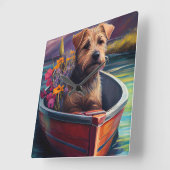 Chesapeake on a Paddle: Ein Landschaftliches Abent Quadratische Wanduhr (Winkel)