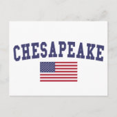 Chesapeake US-Flagge Postkarte (Vorderseite)