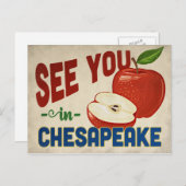 Chesapeake Virginia Apple - Vintage Travel Postkarte (Vorne/Hinten)