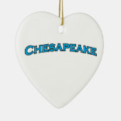 Chesapeake-Virginia gewölbtes Text-Logo Keramikornament (Rechts)