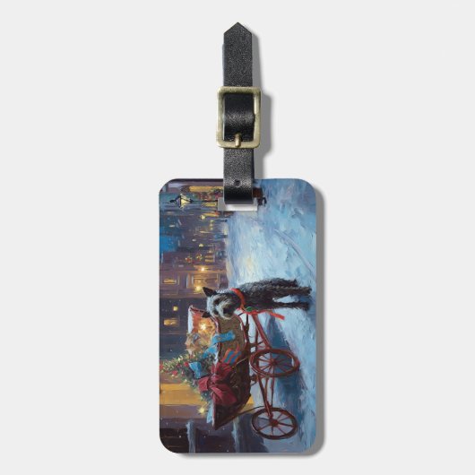 Chesapeake Weihnachtsfeiertage Gepäckanhänger (Vorderseite vertikal)