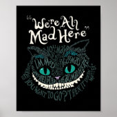 Cheshire Alice Cat Wir sind alle Mad Here Wonderla Poster (Vorne)