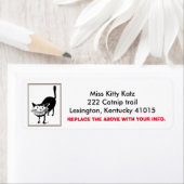 Cheshire Cat, 150 Rücksendeadressen-Aufkleber! Anp (Insitu)