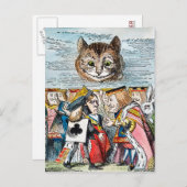 Cheshire Cat, 1865 Postkarte (Vorne/Hinten)