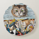 Cheshire Cat, 1865 Rundes Kissen (Rückseite)