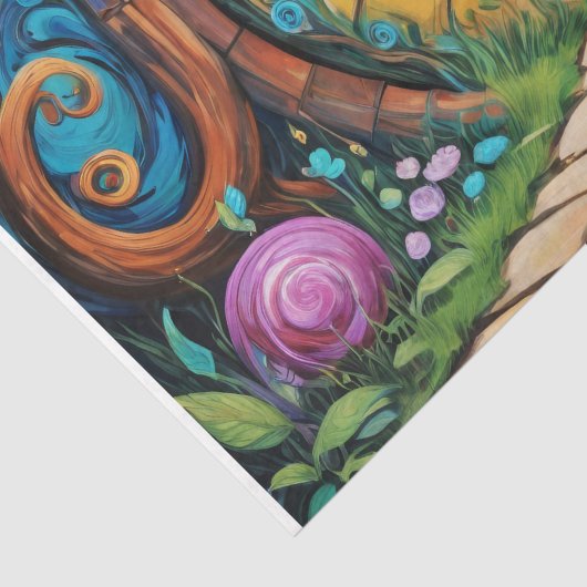 Cheshire Cat #1 - Decoupage- Seidenpapier (Detail)