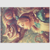 Cheshire Cat Alice Classic Illustration Decoupage Seidenpapier (Vorderseite)