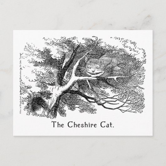 Cheshire Cat Alice im Wunderland Art Card Postkarte (Vorderseite)