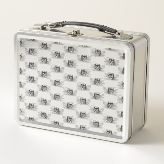 Cheshire Cat Alice im Wunderland CUSTOM BG FARBE Metall Brotdose (Vorderseite)