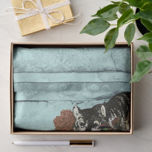 Cheshire Cat Alice im Wunderland Decoupage Seidenpapier (Geschenk)