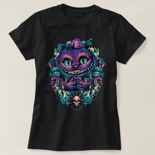 Cheshire Cat Alice im Wunderland Graphic T-Shirt (Design vorne)