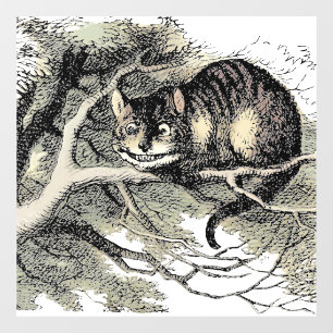 Cheshire Cat Alice im Wunderland Klassiker Fensteraufkleber
