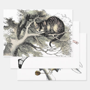 Cheshire-Cat Alice im Wunderland Klassiker Geschenkpapier Set