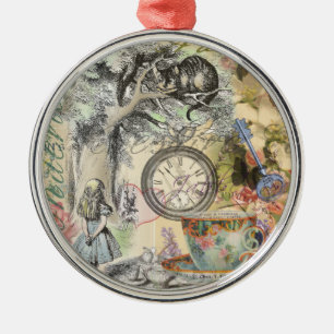 Cheshire Cat Alice im Wunderland Klassiker Ornament Aus Metall
